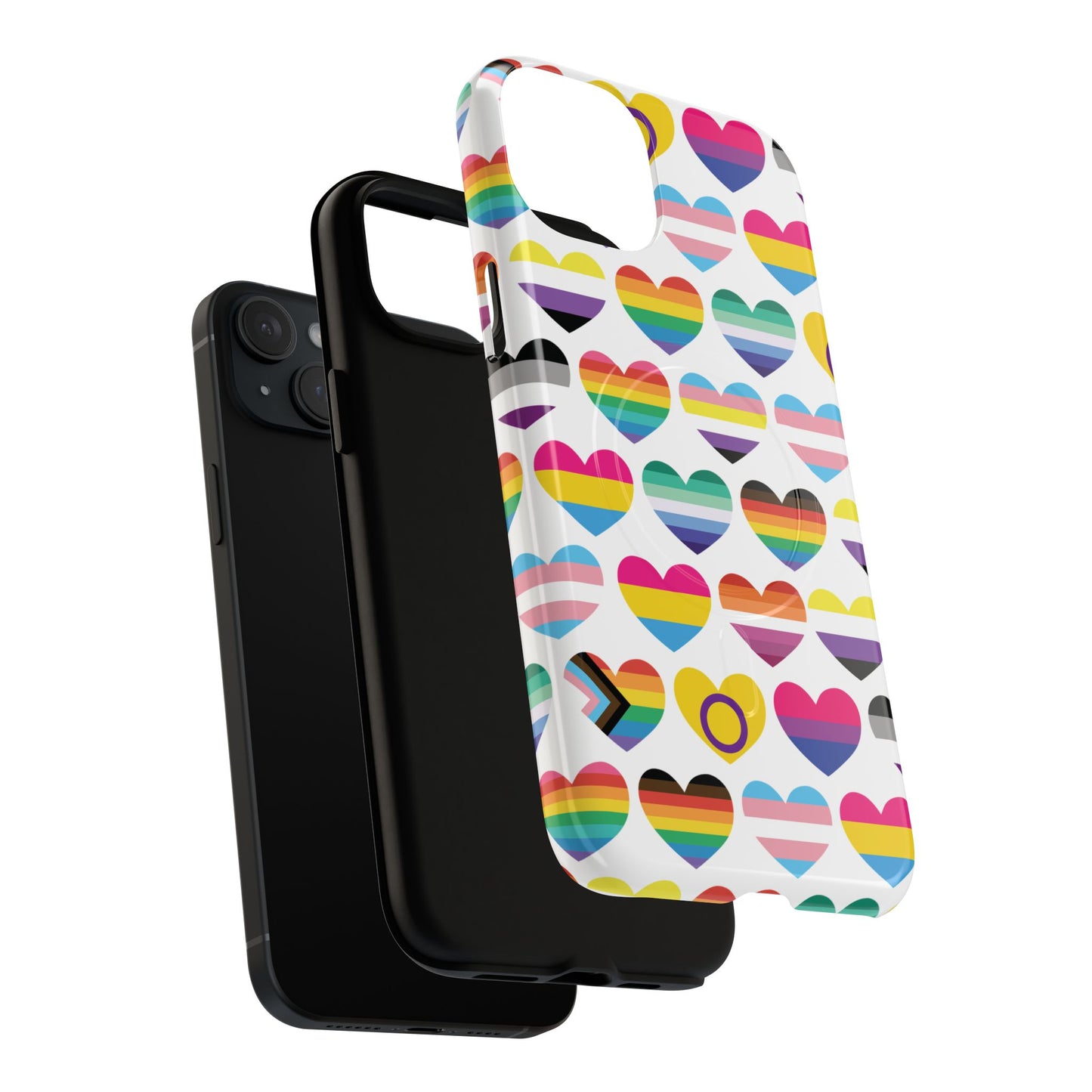 "proud hearts" lgbtqia+ love magsafe® iphone case