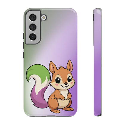 "Queeriosity"– Genderqueer Squirrel Pride Android Tough Phone Case