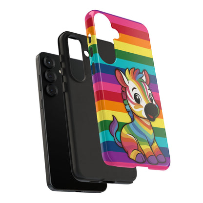 "Zee the O.G." – Original Rainbow Pride Zebra Android Tough Phone Case