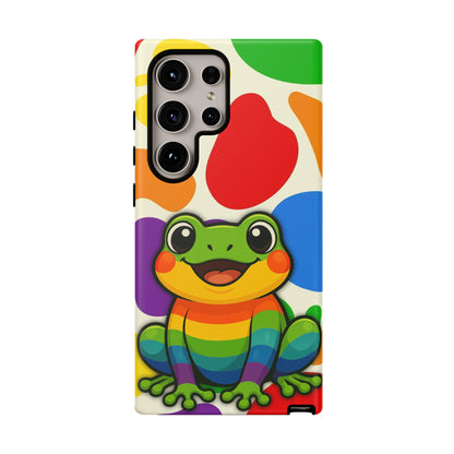 "Rainbow Ribbit" - LGBTQIA+ Pride Frog Android Tough Phone Case