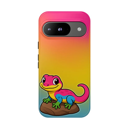 "Pan-tastic Voyage" – Pansexual Pride Gecko Android Tough Phone Case