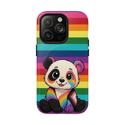 "PrideCub" – Progress + Rainbow Pride Panda MagSafe® iPhone Tough Case