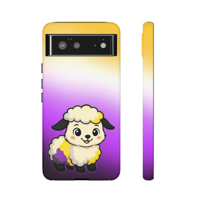 "NonbiBaaary" – Nonbinary Pride Sheep Android Tough Phone Case