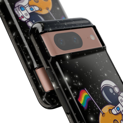 "Cosmic Queer" LGBTQIA+ Android Astronaut Tough Phone Case