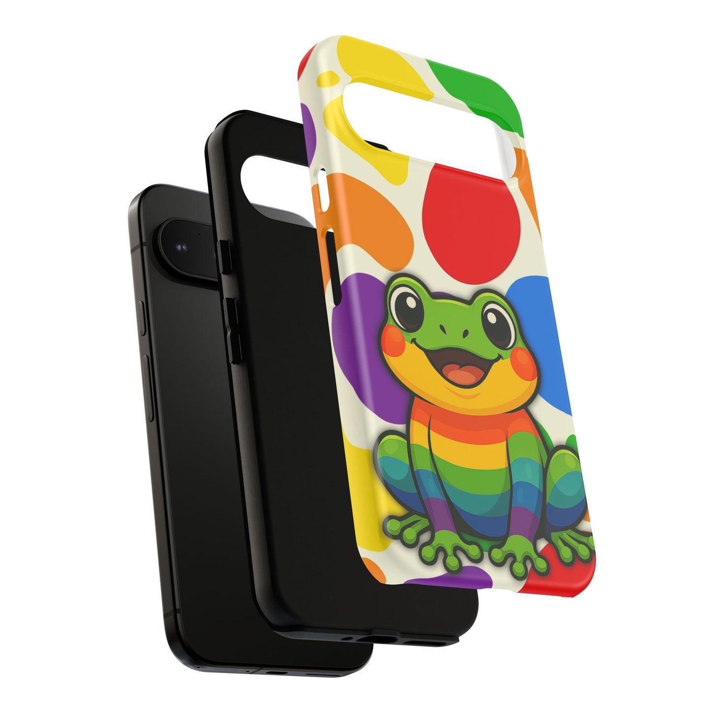 "rainbow ribbit" - lgbtqia+ pride frog android tough phone case