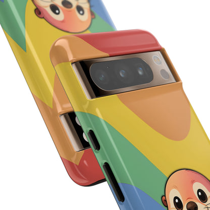 “Otterly Queer” – Retro Rainbow Pride Otter Android Tough Phone Case