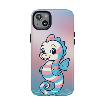 "Sea Me" – Trans Pride Seahorse MagSafe® iPhone Tough Case