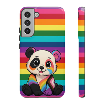 "PrideCub" – Progress + Rainbow Pride Panda Android Tough Phone Case