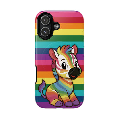"Zee the O.G." – Original Rainbow Pride Zebra MagSafe® iPhone Tough Case