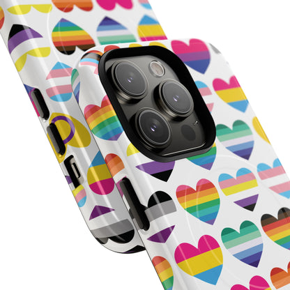 "Proud Hearts" LGBTQIA+ Love MagSafe® iPhone Case