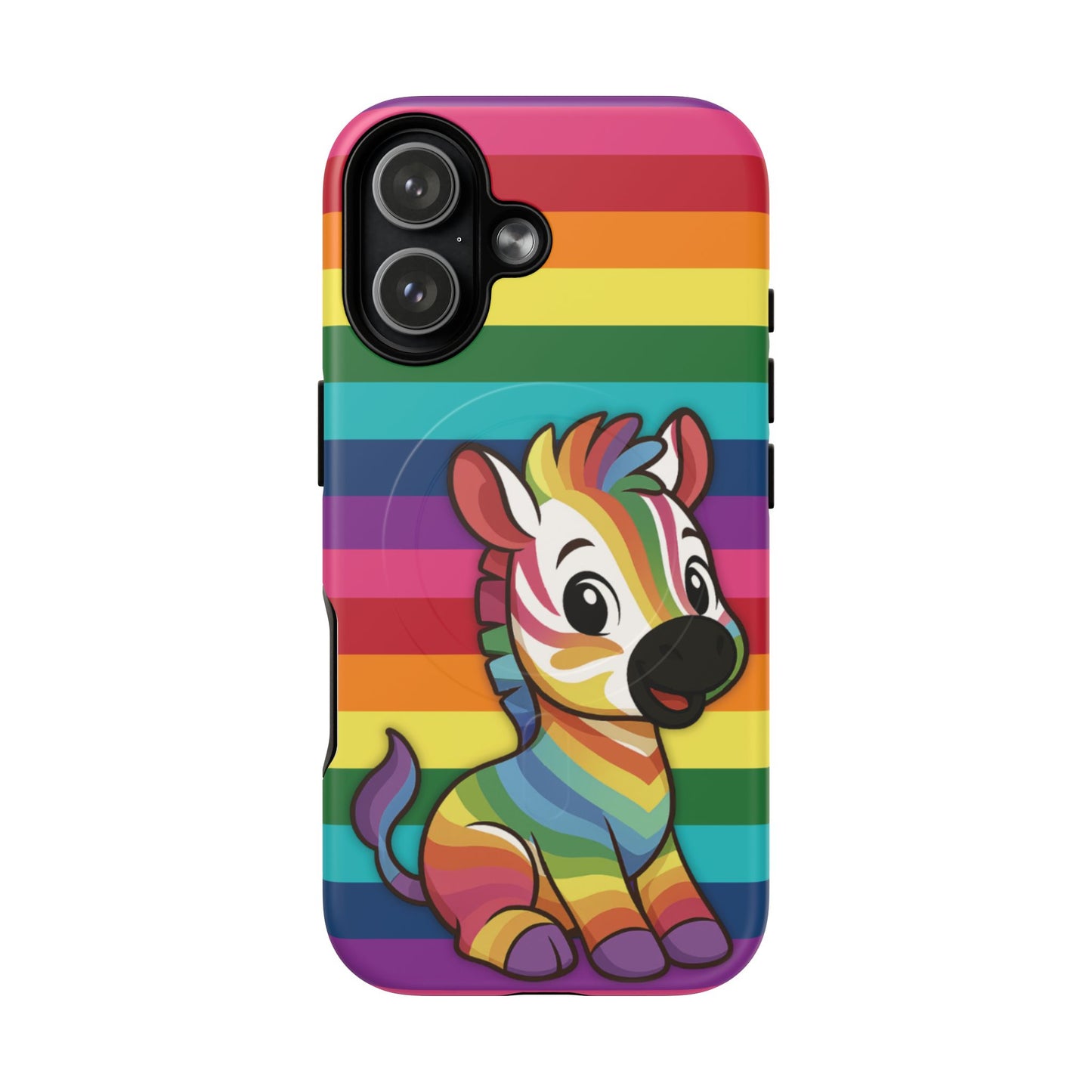 "zee the o.g." – original rainbow pride zebra magsafe® iphone tough case