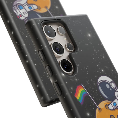 "Cosmic Queer" LGBTQIA+ Android Astronaut Tough Phone Case