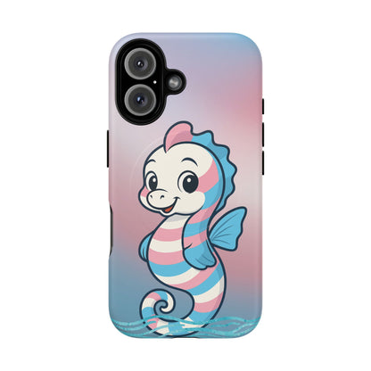 "Sea Me" – Trans Pride Seahorse MagSafe® iPhone Tough Case