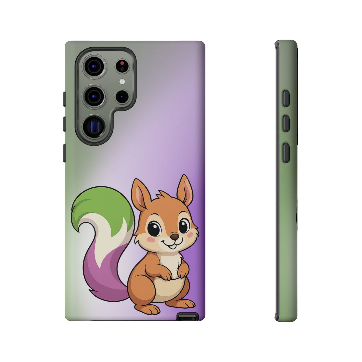"queeriosity"– genderqueer squirrel pride android tough phone case