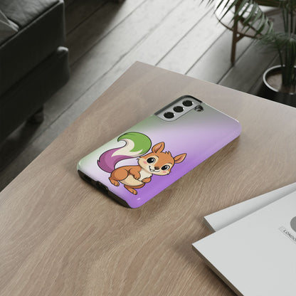 "Queeriosity"– Genderqueer Squirrel Pride Android Tough Phone Case