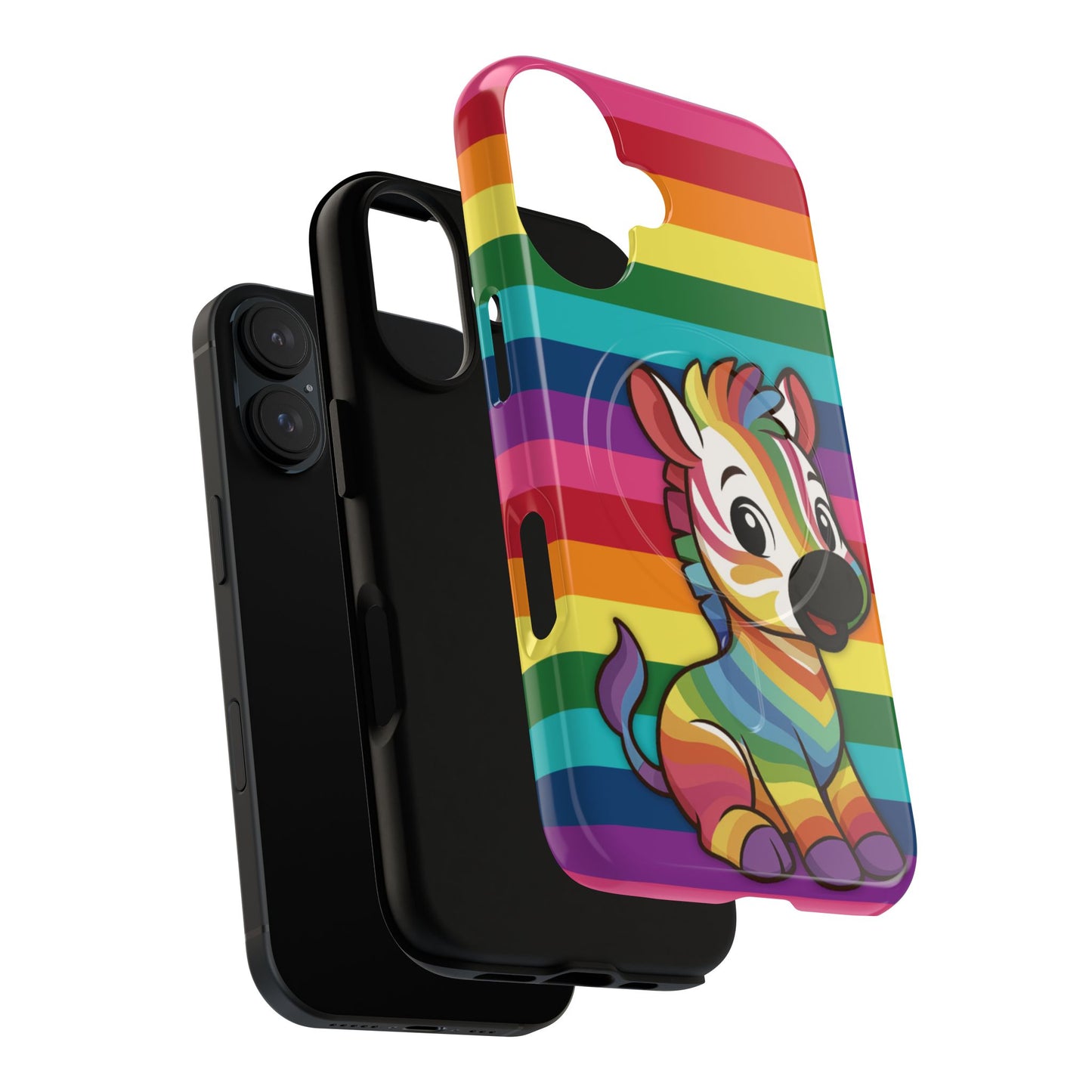 "zee the o.g." – original rainbow pride zebra magsafe® iphone tough case