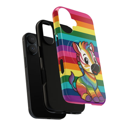 "Zee the O.G." – Original Rainbow Pride Zebra MagSafe® iPhone Tough Case