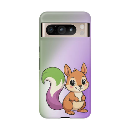 "Queeriosity"– Genderqueer Squirrel Pride Android Tough Phone Case