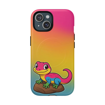 "Pan-tastic Voyage" – Pansexual Pride Gecko MagSafe® iPhone Tough Case