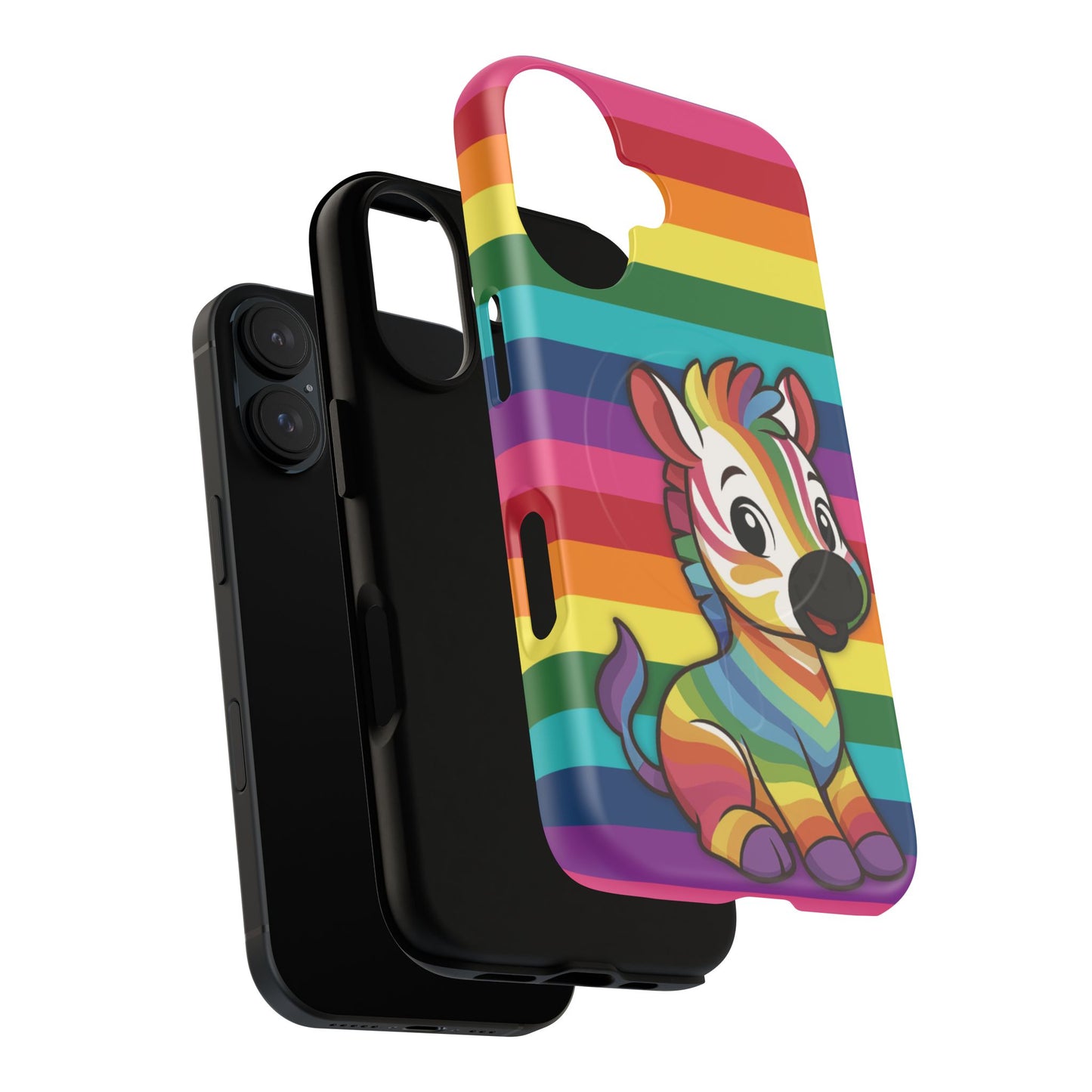 "zee the o.g." – original rainbow pride zebra magsafe® iphone tough case