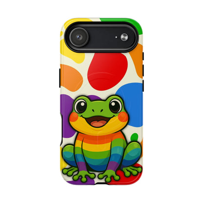 "Rainbow Ribbit" - LGBTQIA+ Pride Frog MagSafe® iPhone Tough Case