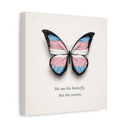 Trans Pride Butterfly | Metamorphosis Series Canvas Wall Art