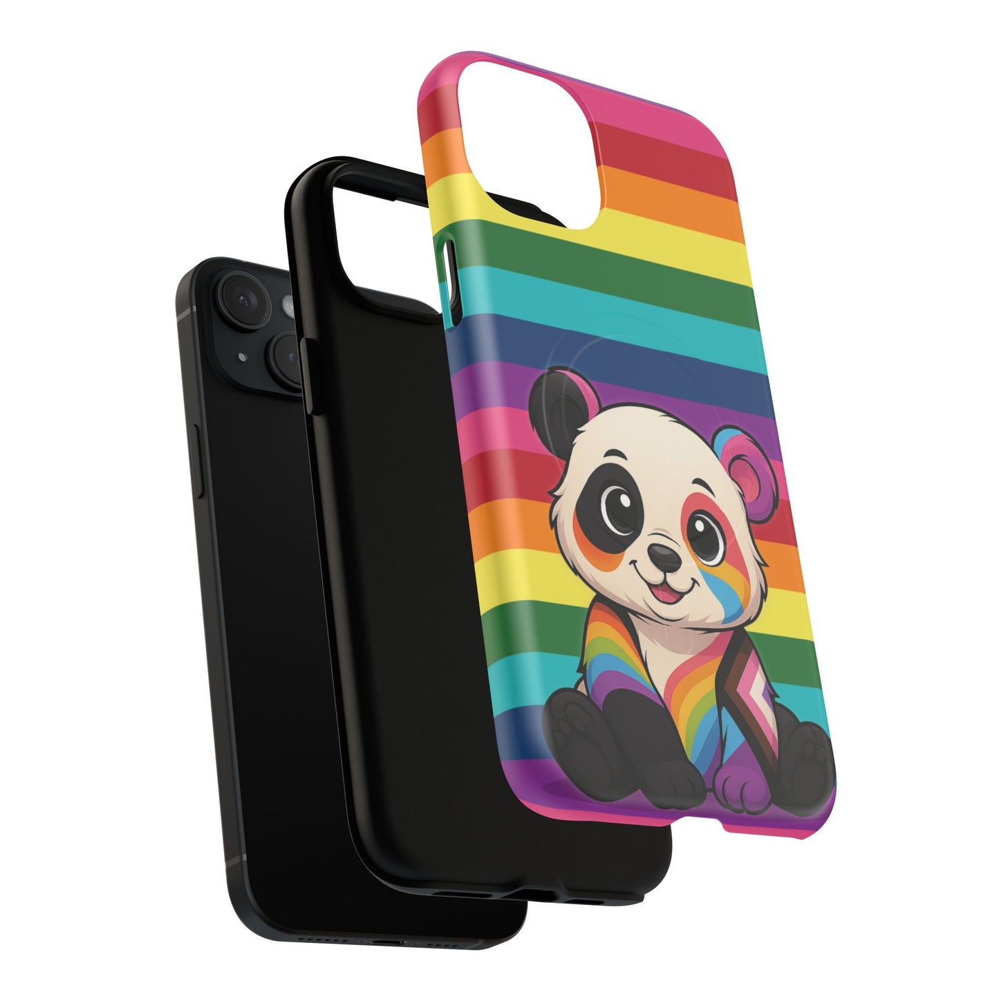 "pridecub" – progress + rainbow pride panda magsafe® iphone tough case