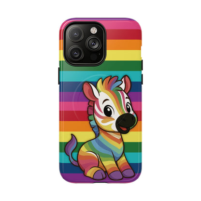 "Zee the O.G." – Original Rainbow Pride Zebra MagSafe® iPhone Tough Case