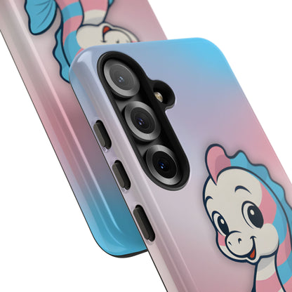 “Sea Me” – Trans Pride Seahorse Android Tough Phone Case