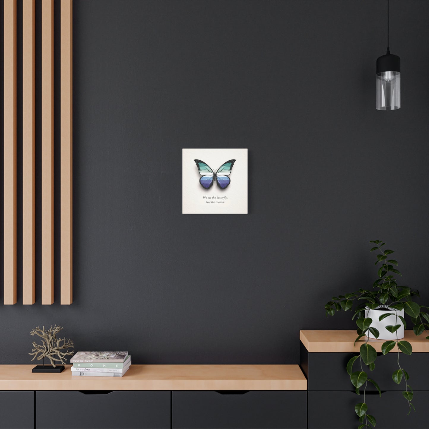 gay male pride butterfly | metamorphosis series canvas wall art