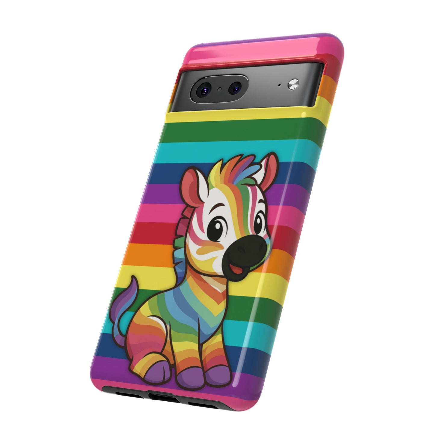 "zee the o.g." – original rainbow pride zebra android tough phone case