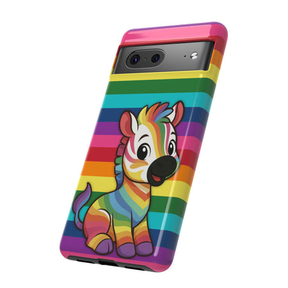 "Zee the O.G." – Original Rainbow Pride Zebra Android Tough Phone Case