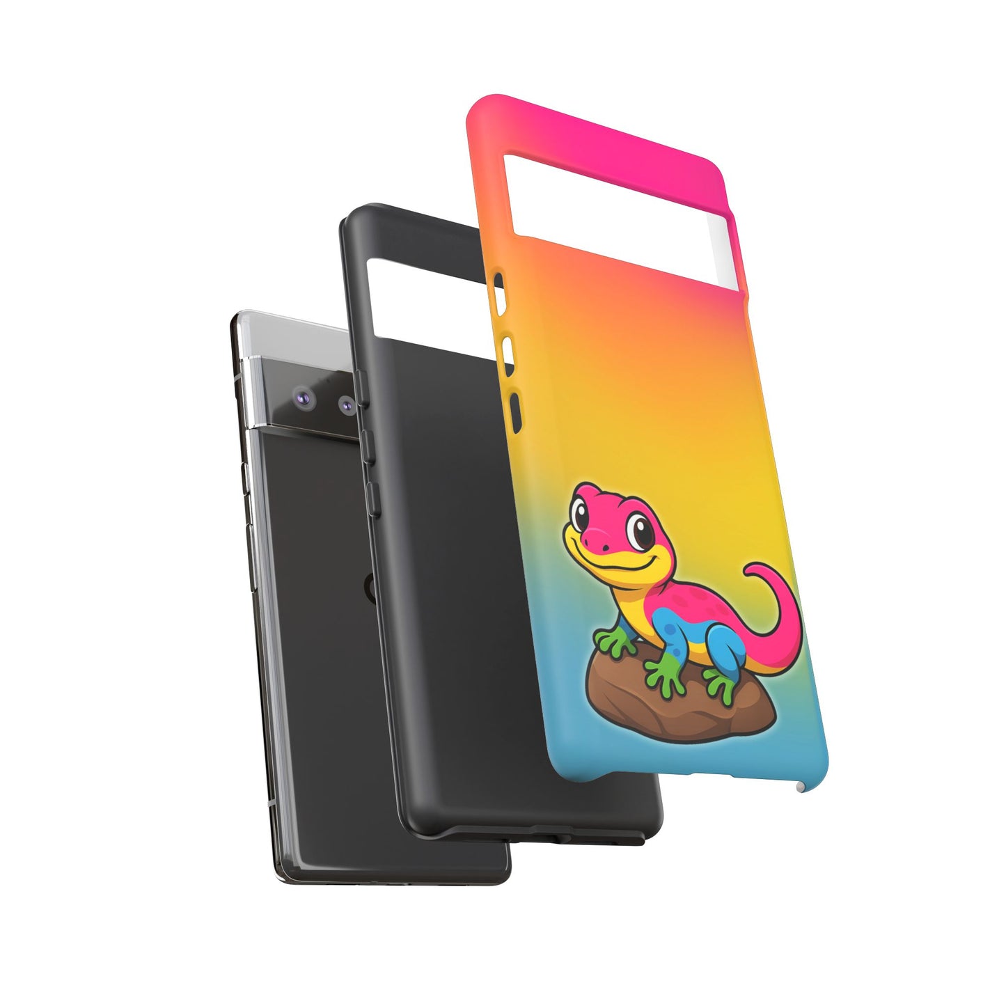 "pan-tastic voyage" – pansexual pride gecko android tough phone case