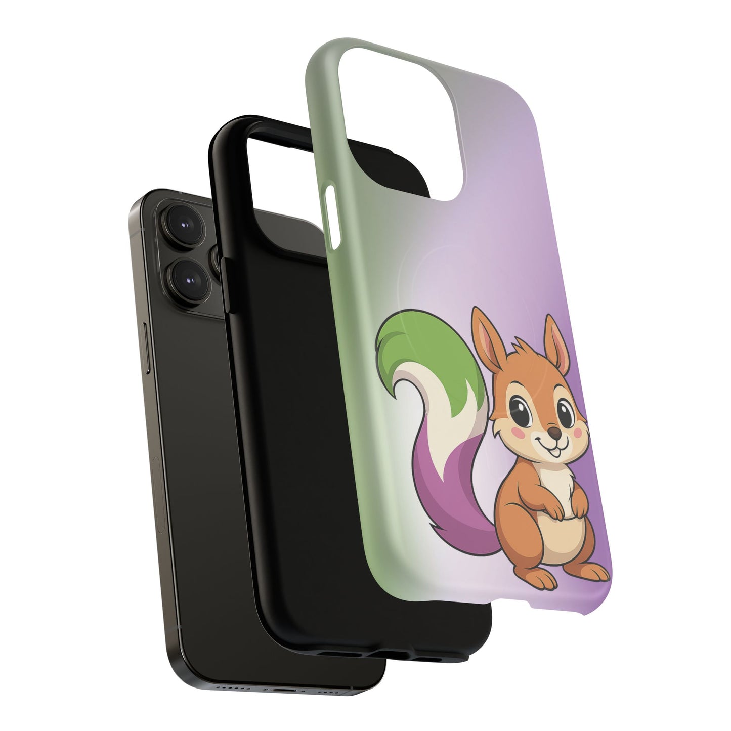 "queeriosity"– genderqueer pride squirrel magsafe® iphone case