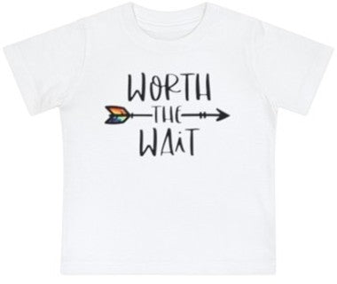 “worth the wait” baby jersey t-shirt