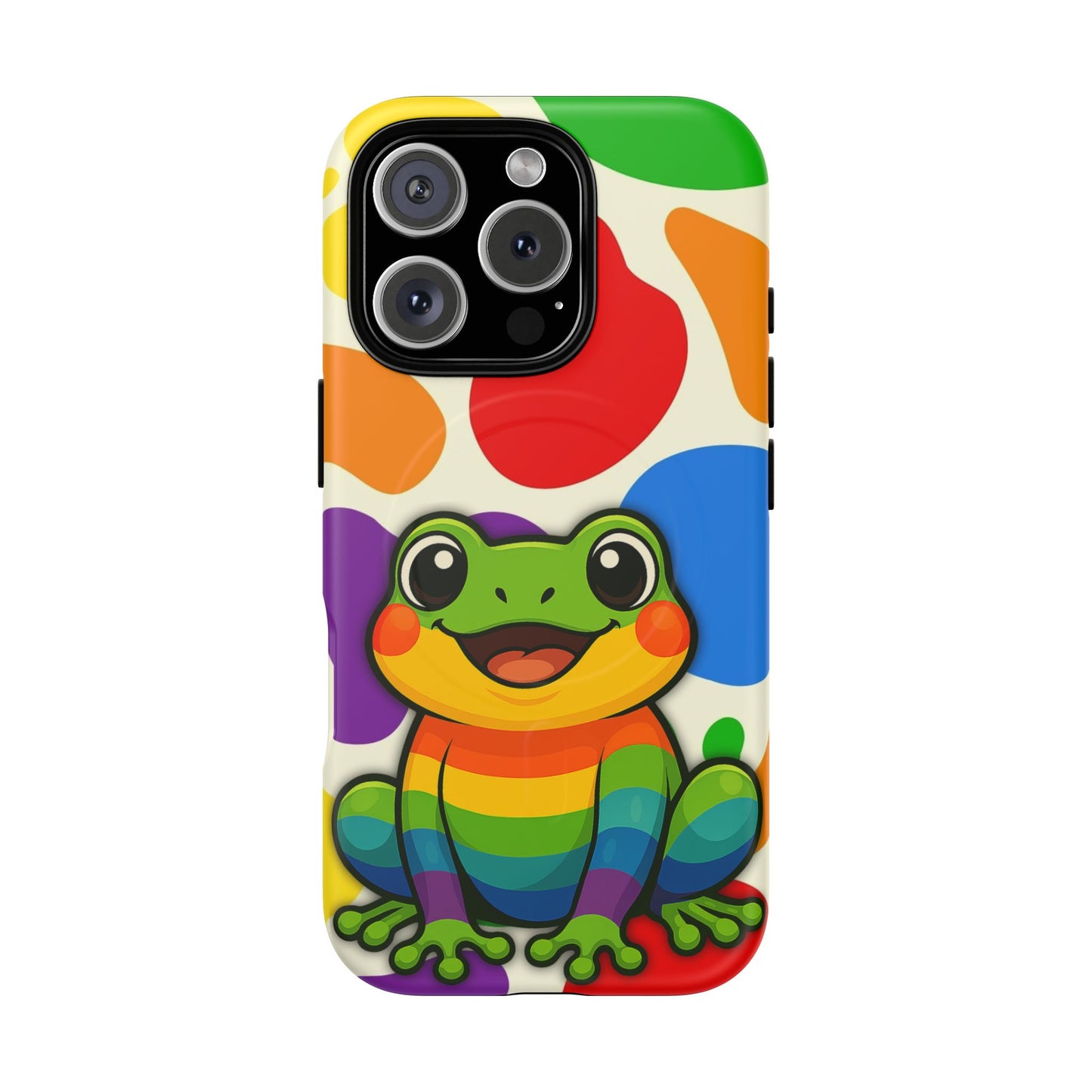 "rainbow ribbit" - lgbtqia+ pride frog magsafe® iphone tough case