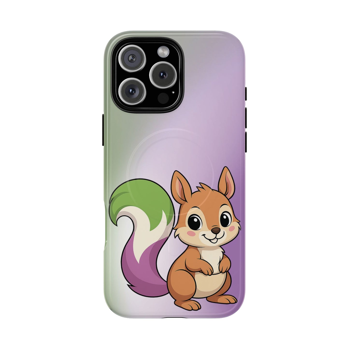 "queeriosity"– genderqueer pride squirrel magsafe® iphone case
