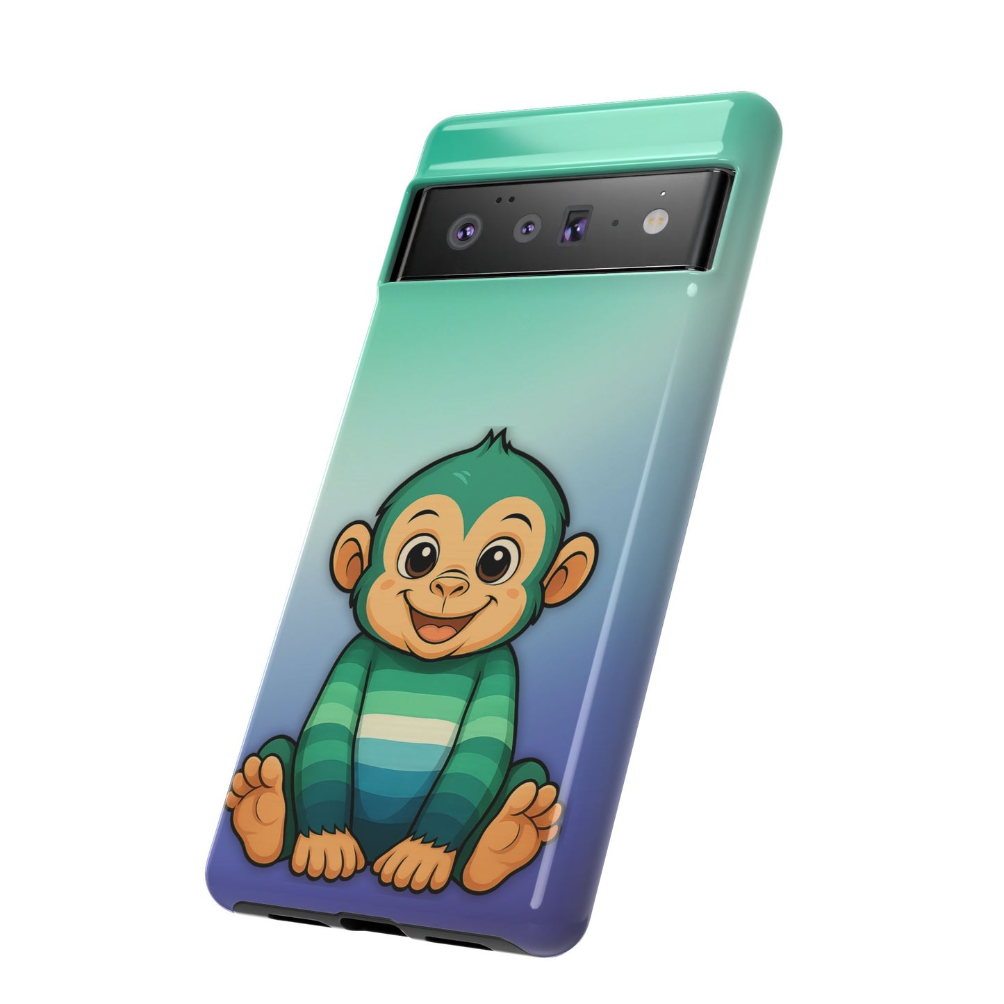 "monkey love" – gay [mlm] pride android tough phone case