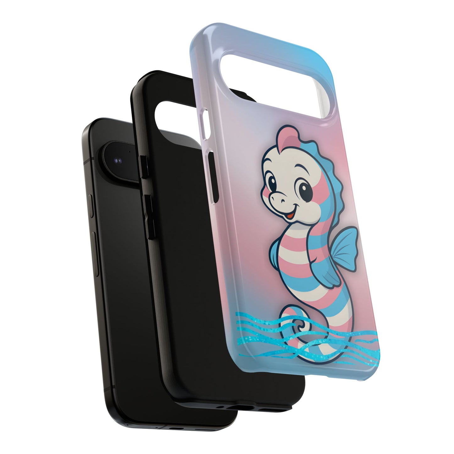 “sea me” – trans pride seahorse android tough phone case