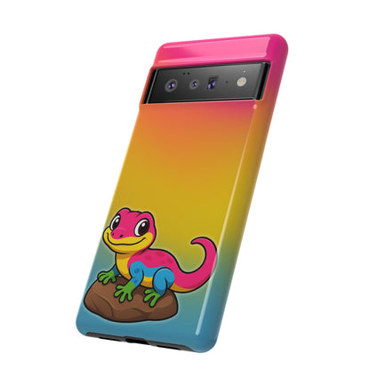 "Pan-tastic Voyage" – Pansexual Pride Gecko Android Tough Phone Case