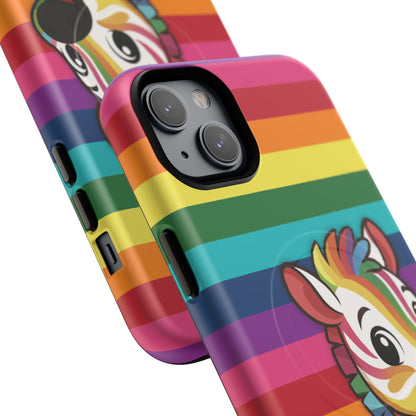 "Zee the O.G." – Original Rainbow Pride Zebra MagSafe® iPhone Tough Case