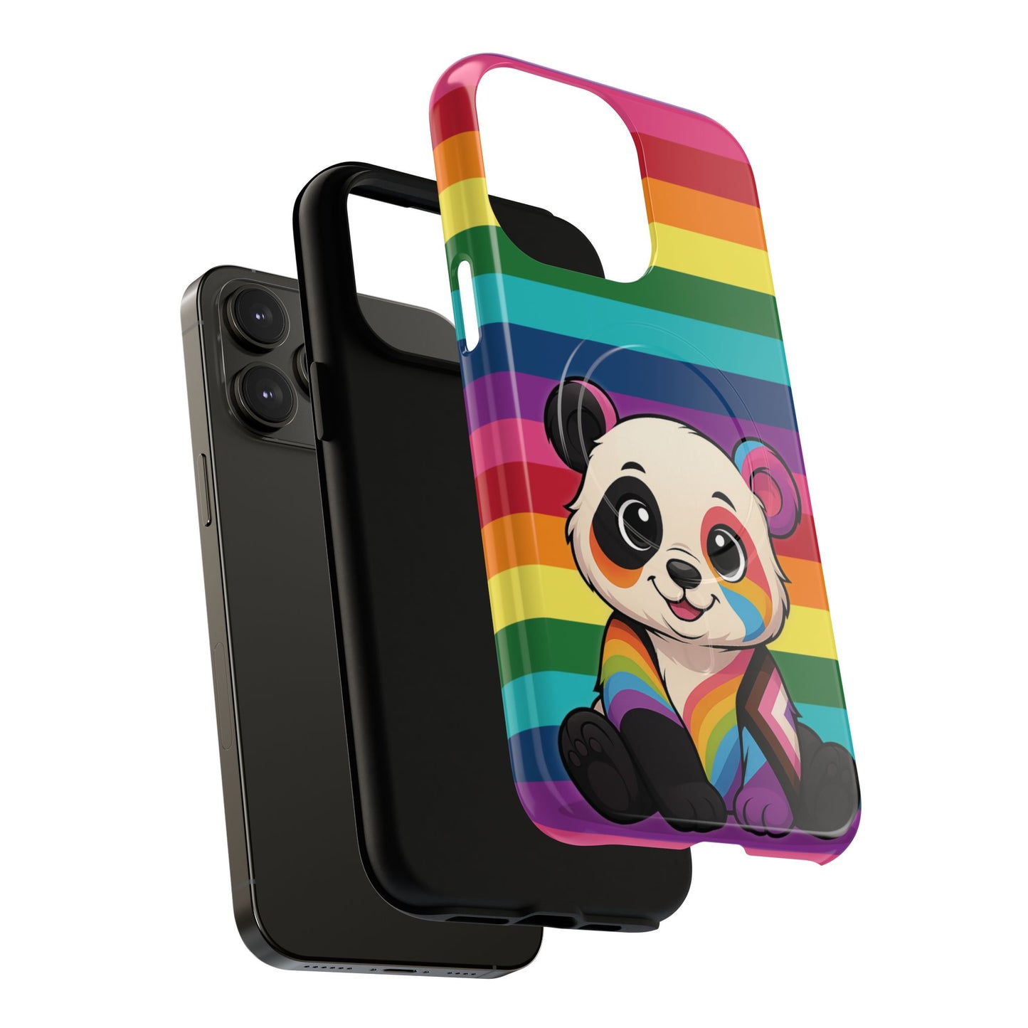 "pridecub" – progress + rainbow pride panda magsafe® iphone tough case