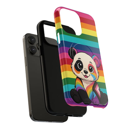 "PrideCub" – Progress + Rainbow Pride Panda MagSafe® iPhone Tough Case