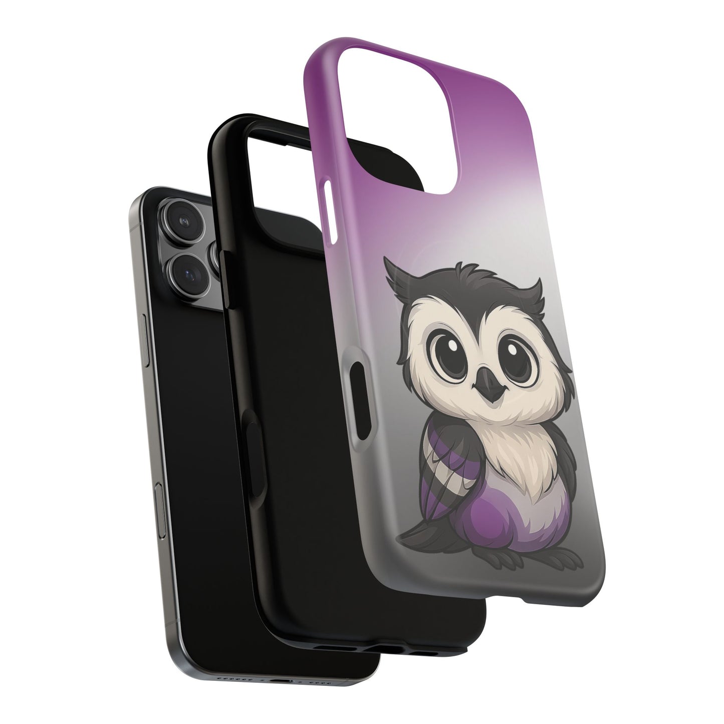 "ace-wise" – asexual pride owl magsafe® iphone tough case