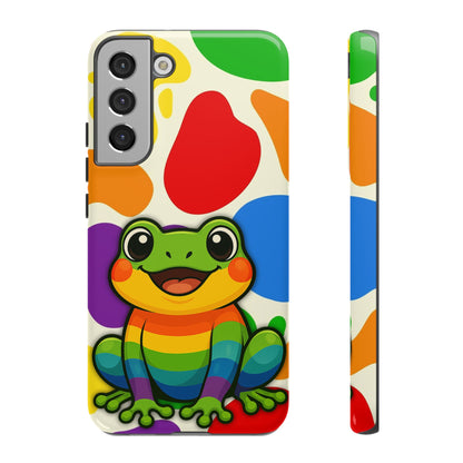 "Rainbow Ribbit" - LGBTQIA+ Pride Frog Android Tough Phone Case