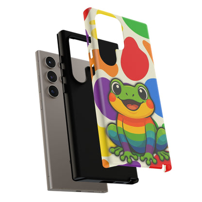 "Rainbow Ribbit" - LGBTQIA+ Pride Frog Android Tough Phone Case