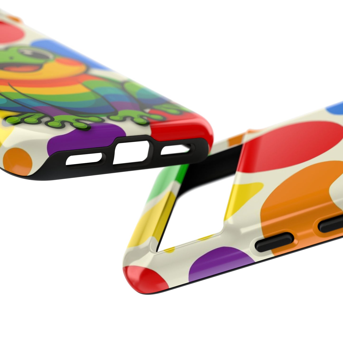 "rainbow ribbit" - lgbtqia+ pride frog android tough phone case