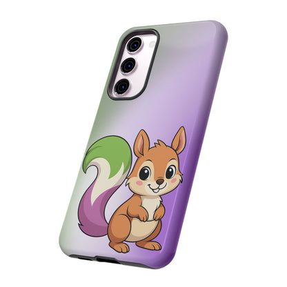 "Queeriosity"– Genderqueer Squirrel Pride Android Tough Phone Case