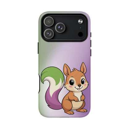 "Queeriosity"– Genderqueer Pride Squirrel MagSafe® iPhone Case