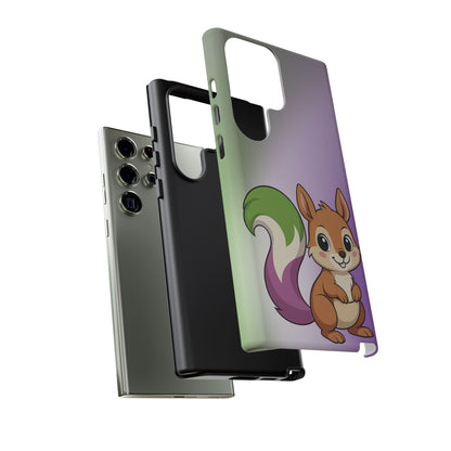 "Queeriosity"– Genderqueer Squirrel Pride Android Tough Phone Case